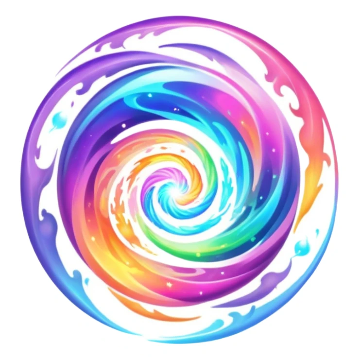 magical portal with swirling colors and mystical energy sticker