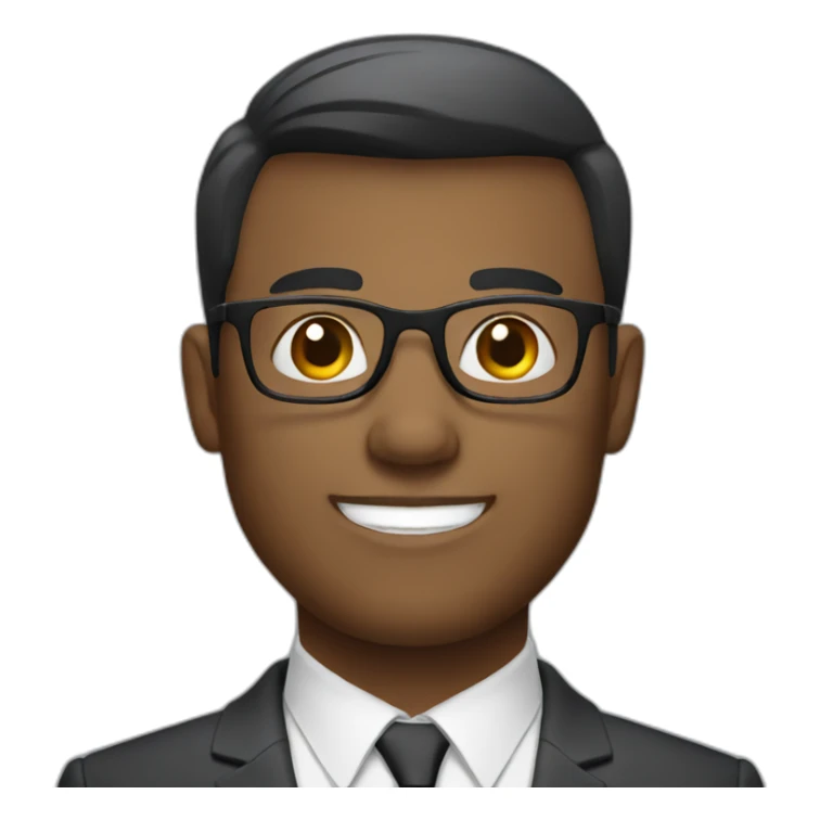 handsome businessman with glasses and short hair sticker