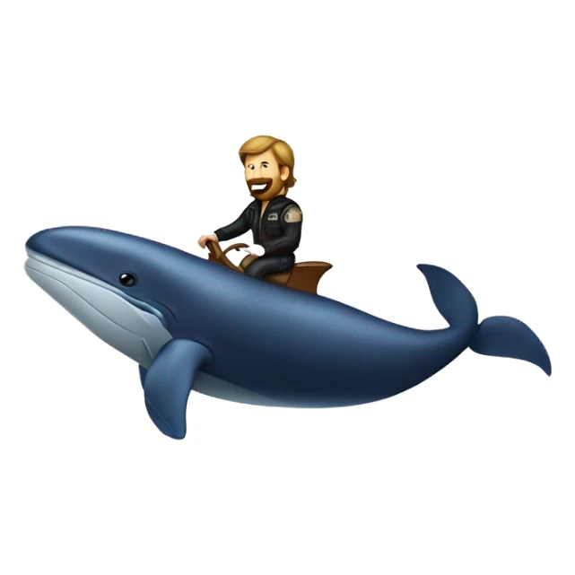 chuck norris riding a huge whale sticker