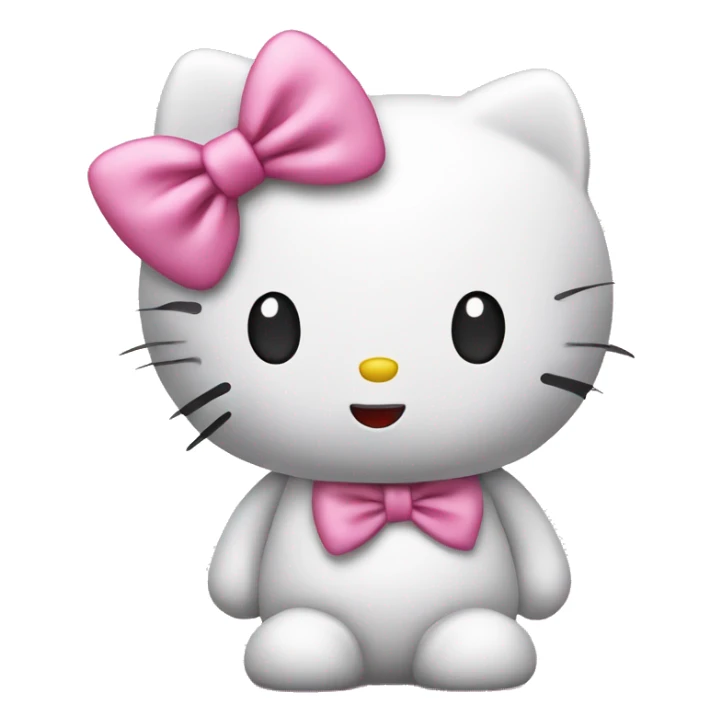 Hello Kitty blowing a kiss and has a pink bow on sticker