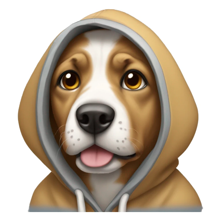 Dog wearing hoodie  sticker
