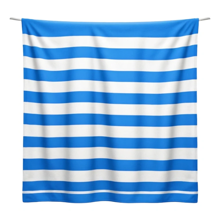 Beach towels blue and white sticker