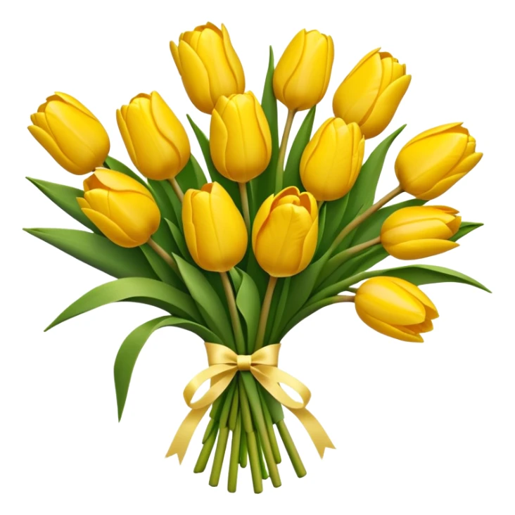 Bouquet of yellow tulips sticker
