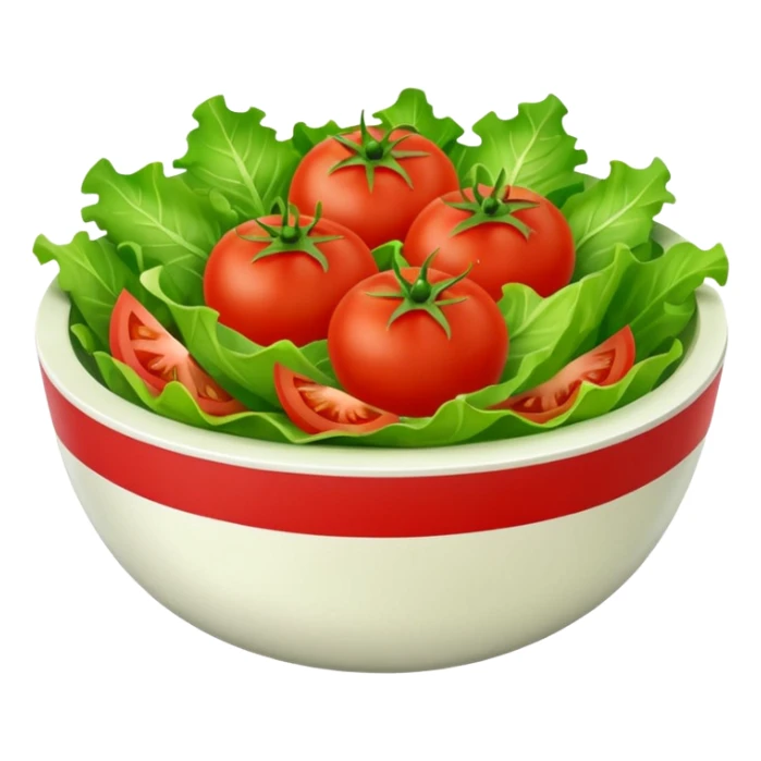 salad bowl with lettuce and 2 chopped tomatoes sticker
