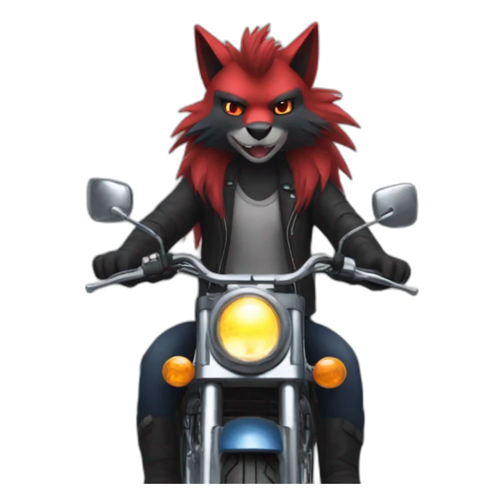 Zoroark on a motorbike. sticker