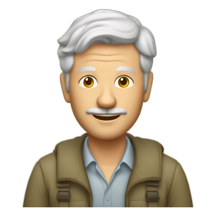 male mid-aged german expat with Halbglatze in vietnam sticker