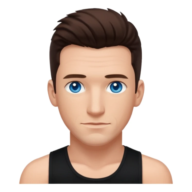 JC Chasez blue eyes, brown hair, black tank top sticker