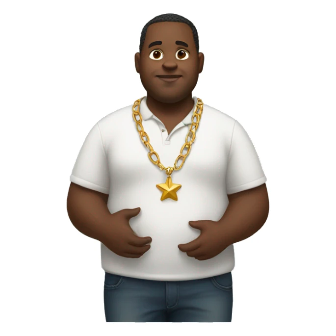 Fat black man holding a Texas necklace  sticker