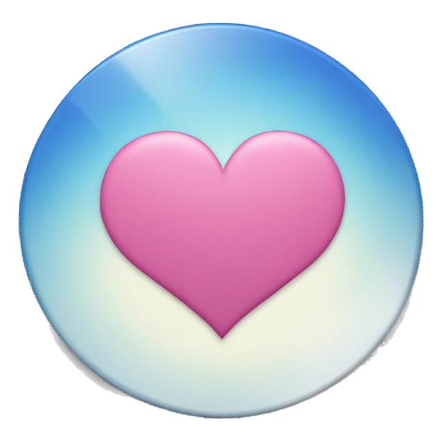 one pink one blue heart shaped vinyl disc sticker