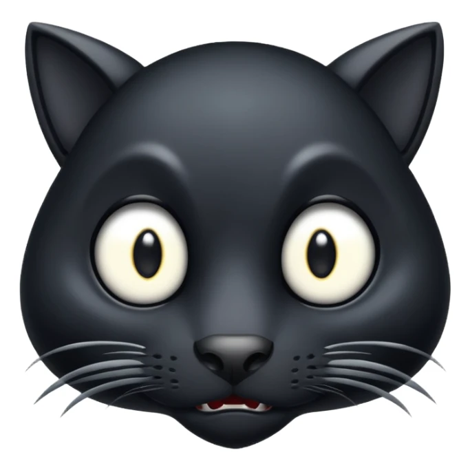 A black creature with four white eyes, two meters tall sticker