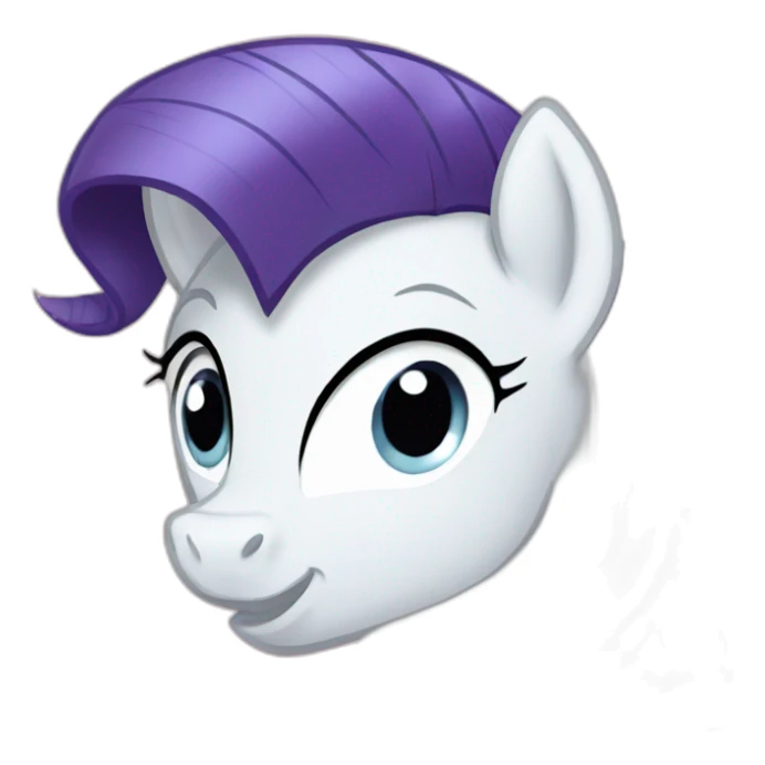 Rarity from mlp emoji love  sticker