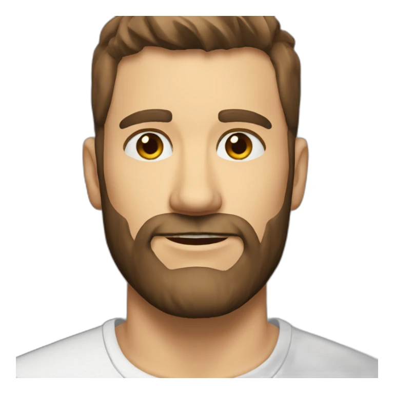 white-male-short-brown-haircut-short-beard-headshot sticker