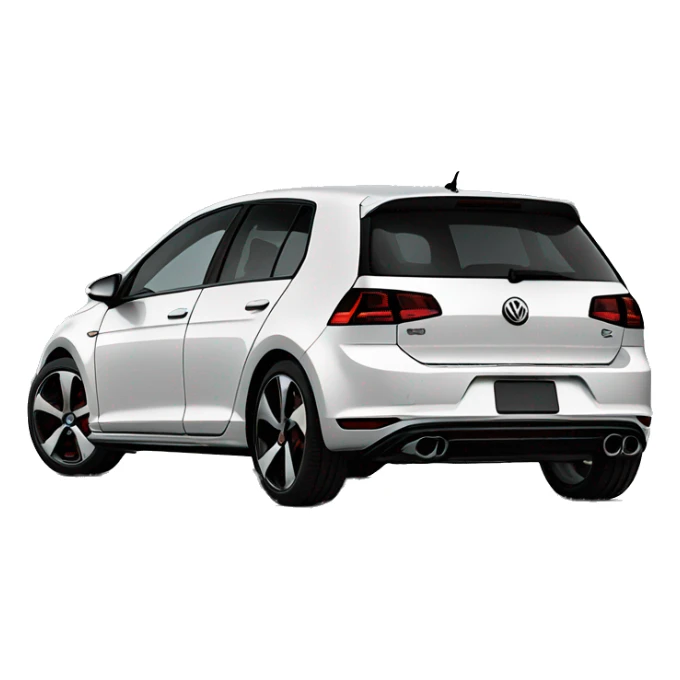 Black 2016 four door Volkswagen GTI sticker