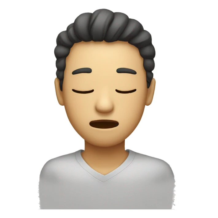 Composure with eyes closed and breathing in sticker