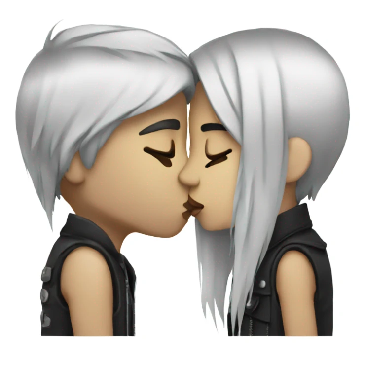 Emo kiss sticker