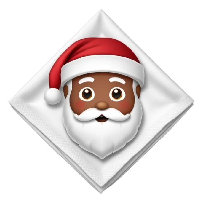 napkin shaped like santa african american  sticker
