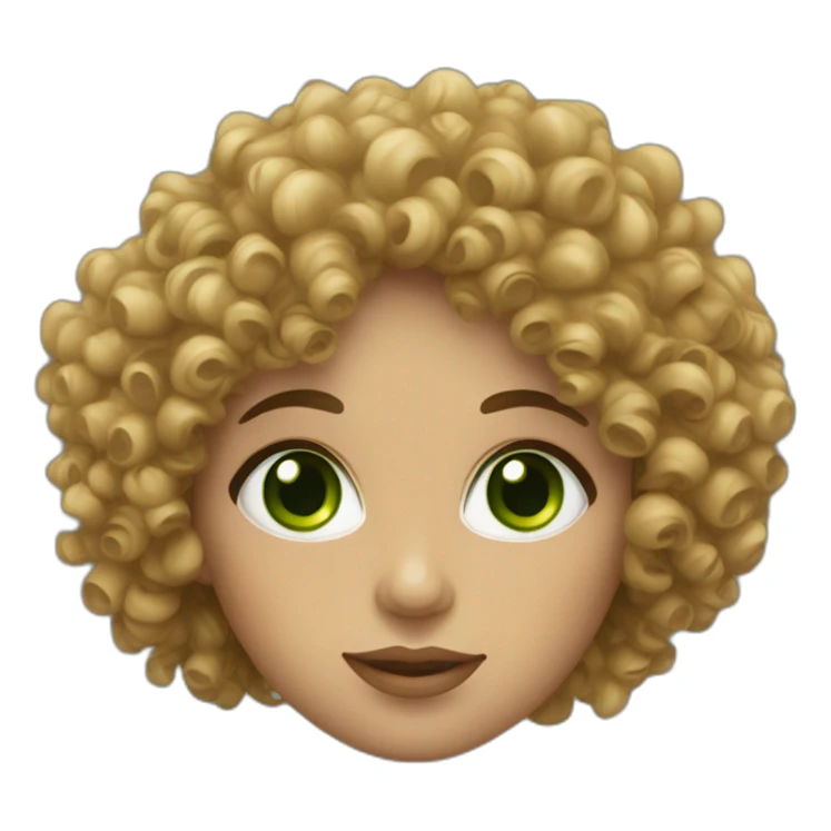 argentinian curly woman with green eyes sticker
