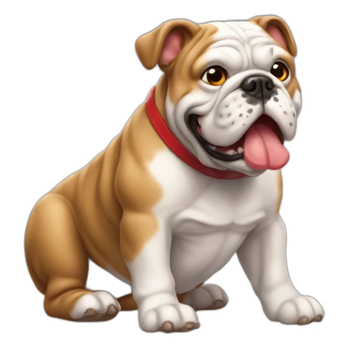 Bulldog francés red faw  sticker