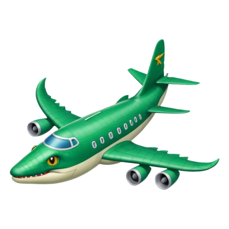 Hazme un cocodrilo con cuerpo de avión sticker