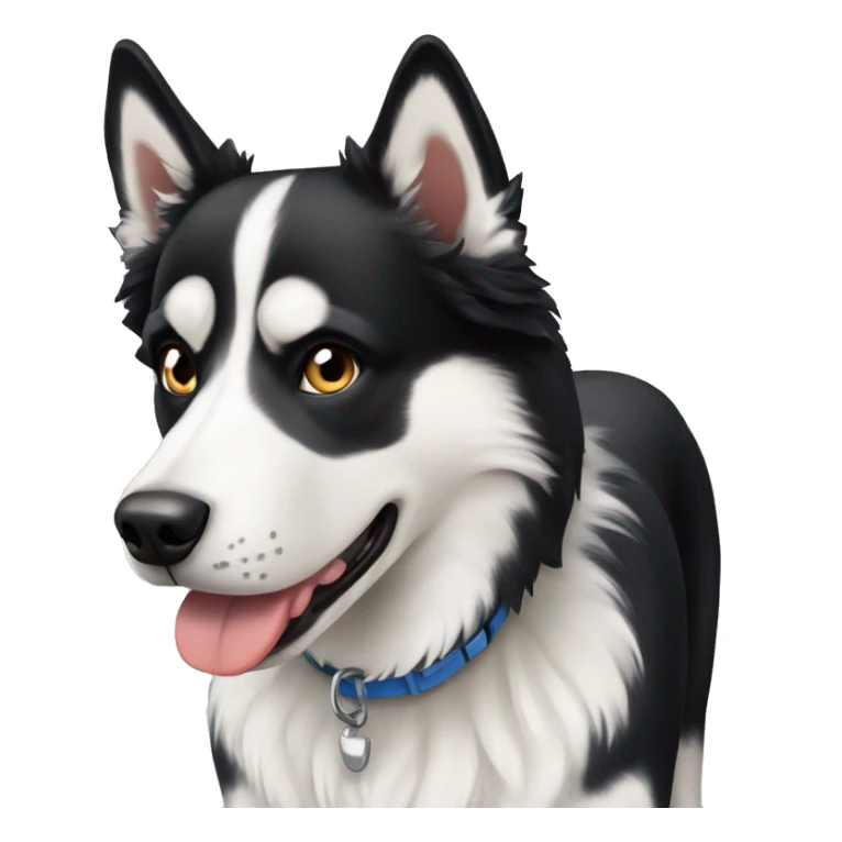 Husky and border collie mix dog sticker