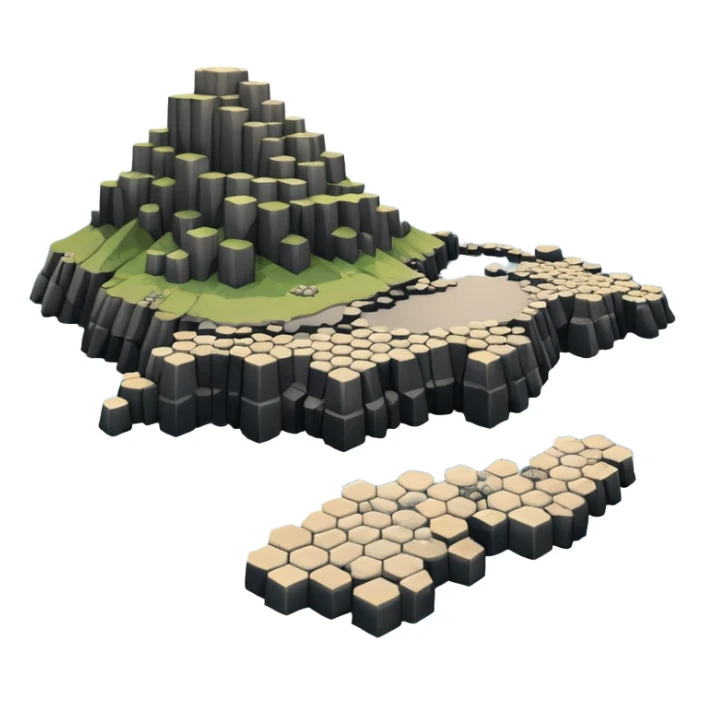 giant's causeway in northern ireland it has hexagonal rock pillars set against the ocean sticker