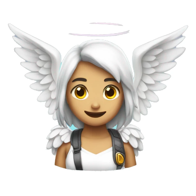 a angel, gamer, with a cutie sign sticker
