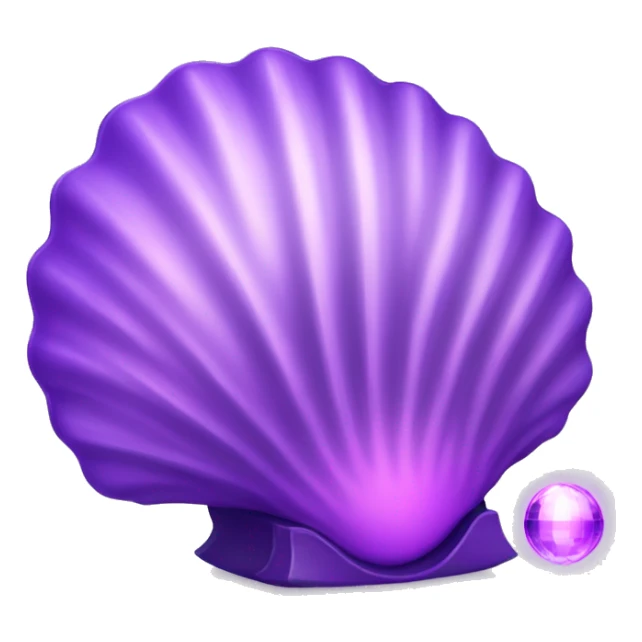Open Clam shell with purple disco ball in the center  sticker