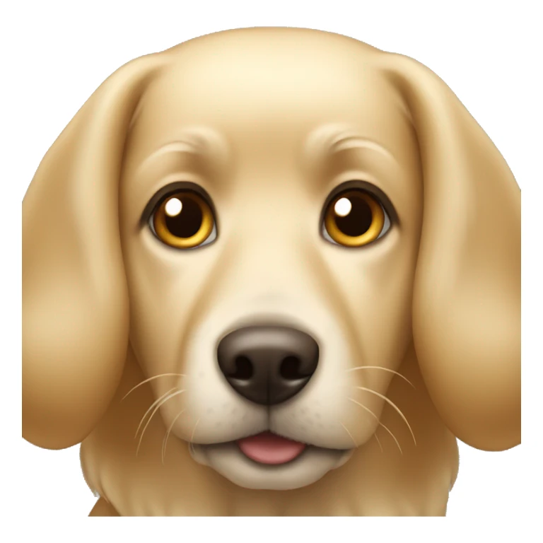 blonde dog with brown eyes sticker