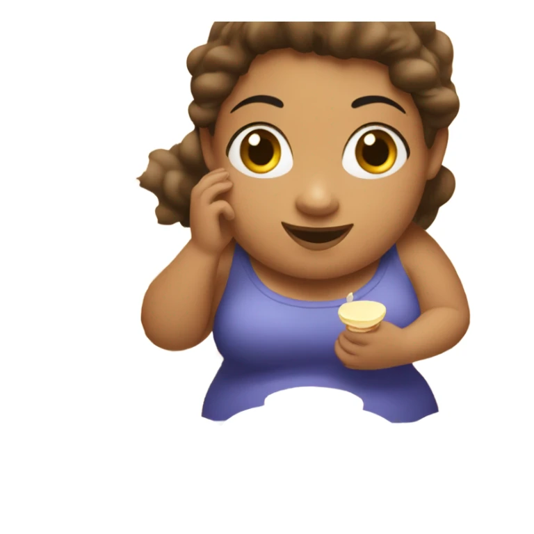 Fat girl with pancakes sticker