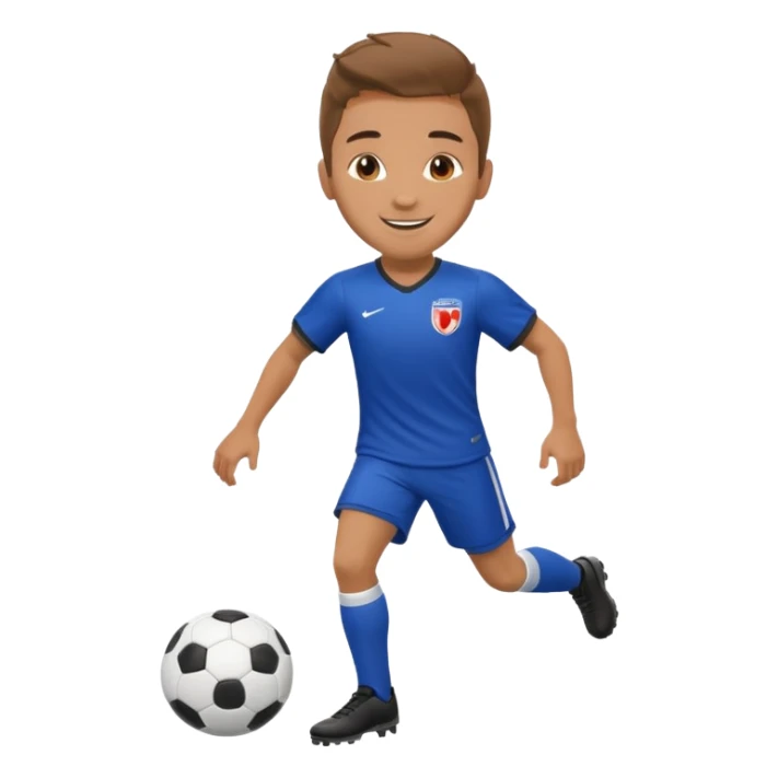 Futbolista posando para una foto sticker