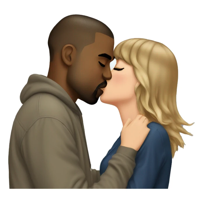 kanye west kissing taylor swift sticker