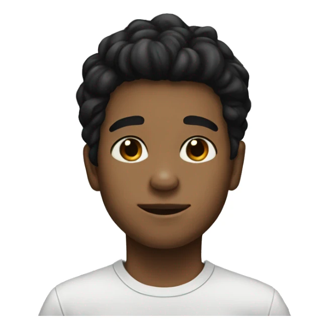 portrait of a boy with black hair sticker