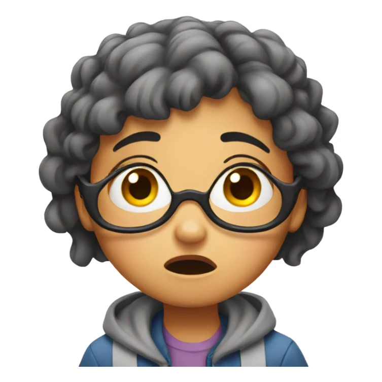 shocked girl emoji sticker