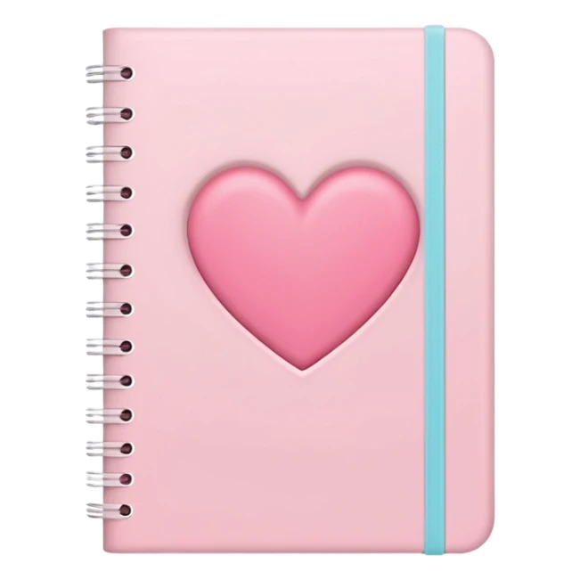 cute pastel pink to-do notebook with a heart sticker
