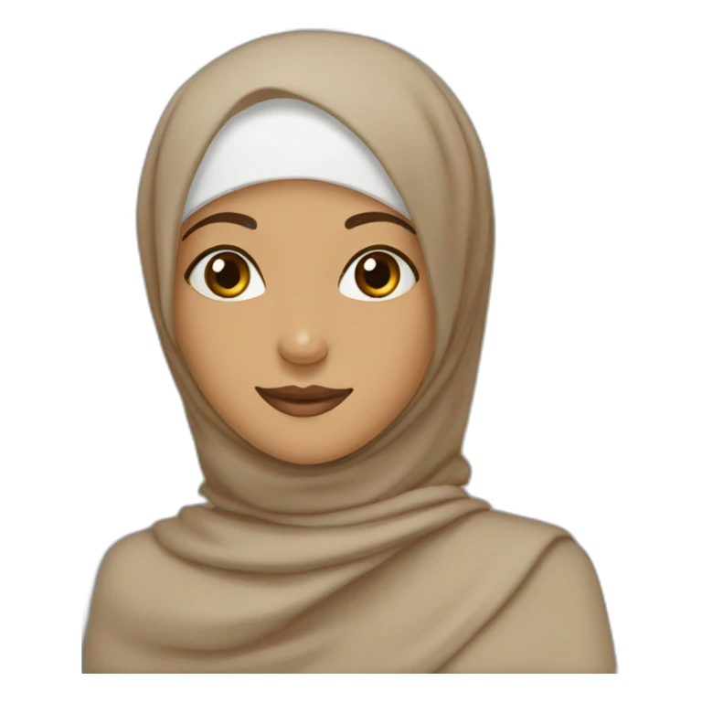 Hijabi girl tan sticker