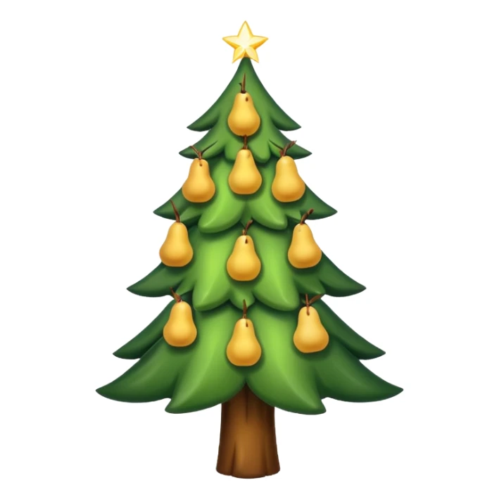 weihnachtsbaum mit birnen statt gugeln die leeuchten sticker