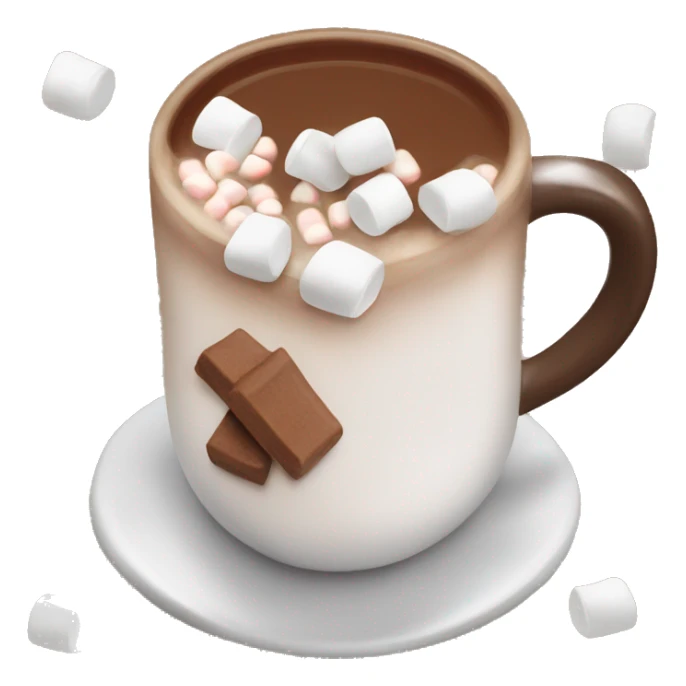 Hot chocolate with marshmallows on top sticker
