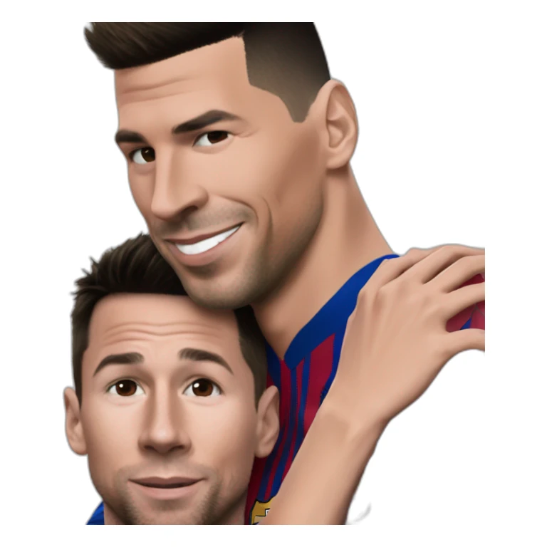 Ronaldo et messi qui se font un calin sticker