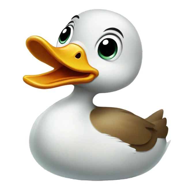 Duck from cartoon cry sticker