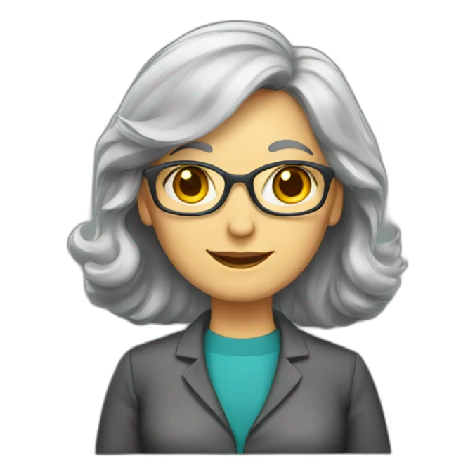 Grey hairs lady teacher sticker