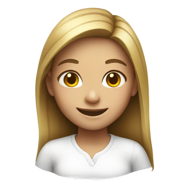 smiling girl in white shirt sticker