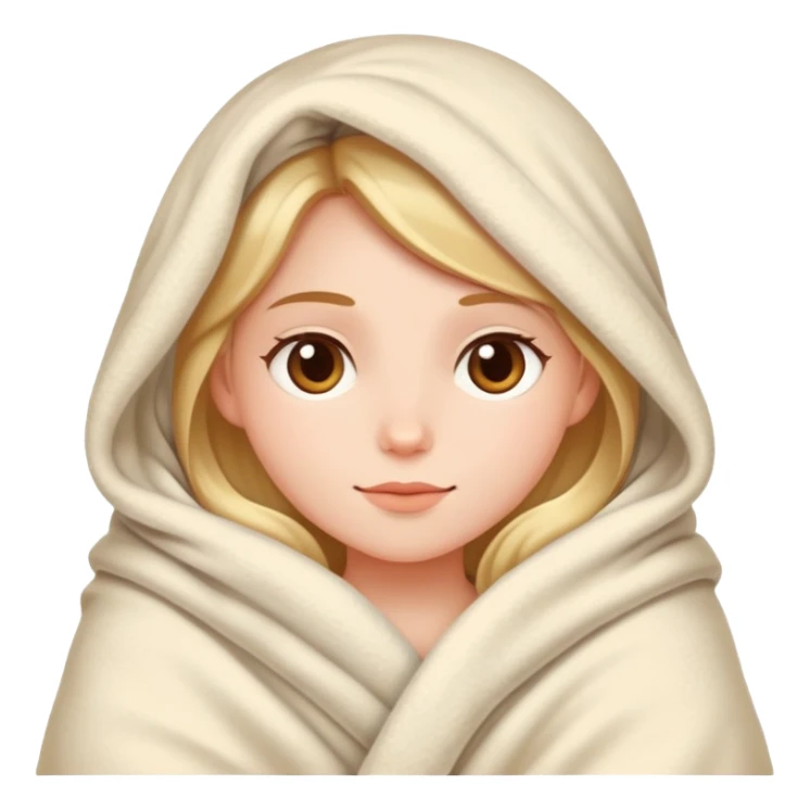 girl in a blanket sticker