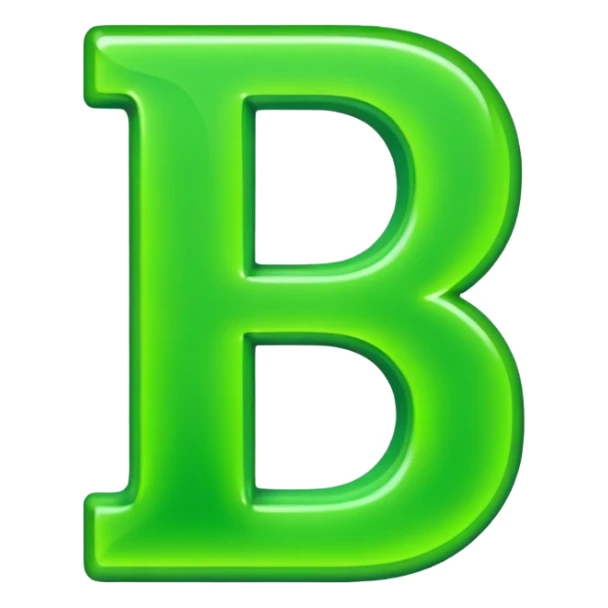 neon green letter D sticker