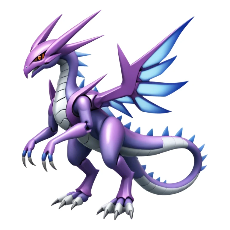  Cool Edgy Shiny Godly Ethereal Digimon-Genesect-Palkia-Dialga-hybrid full body sticker