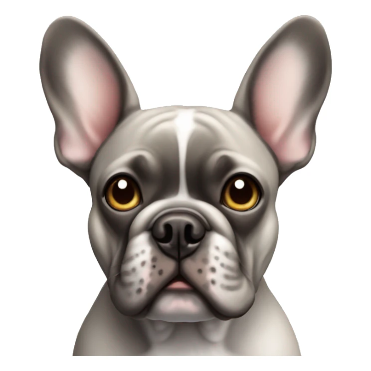 french bulldog with grey fur and brown eyes  sticker