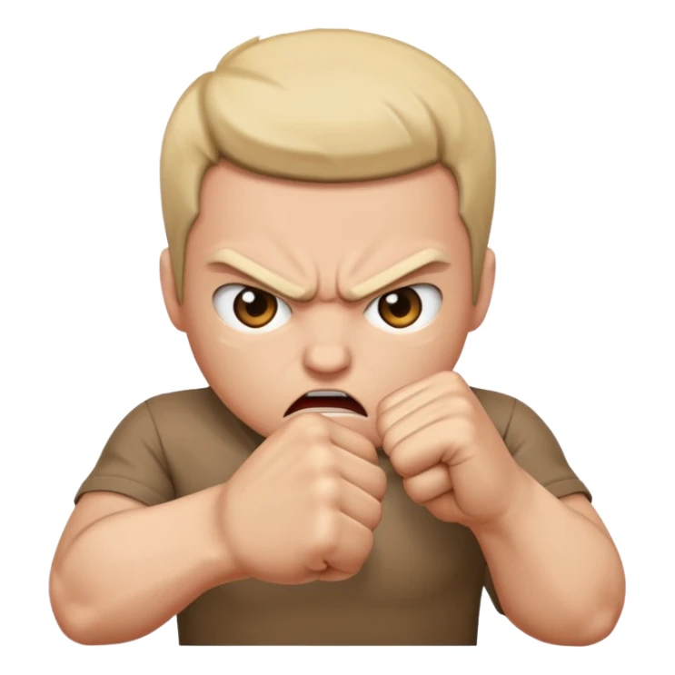Emojis con el puño cerrado y molesto para pelear sticker