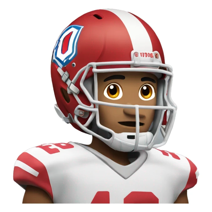 latino football player in helmet sticker