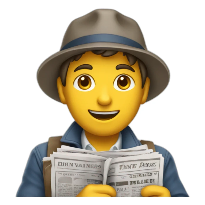 A newsboy selling a newspapers sticker