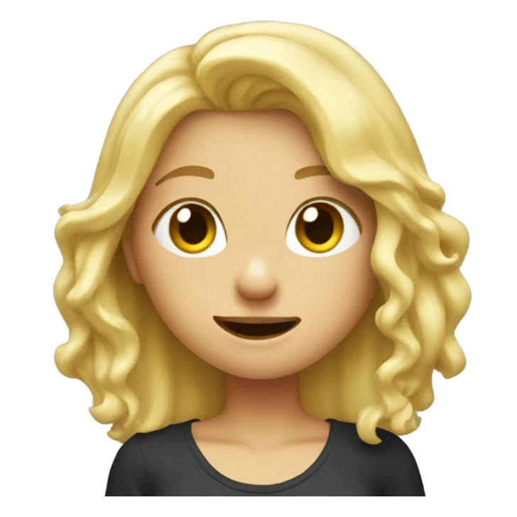 A blonde girl who does dab  sticker