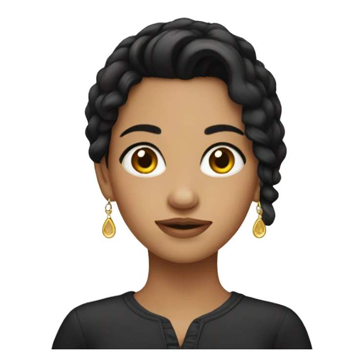 dark-haired girl with earrings sticker